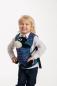 Preview: LennyLamb Puppentragehilfe mit Schnallen Peacock's Tail - dunkelblau